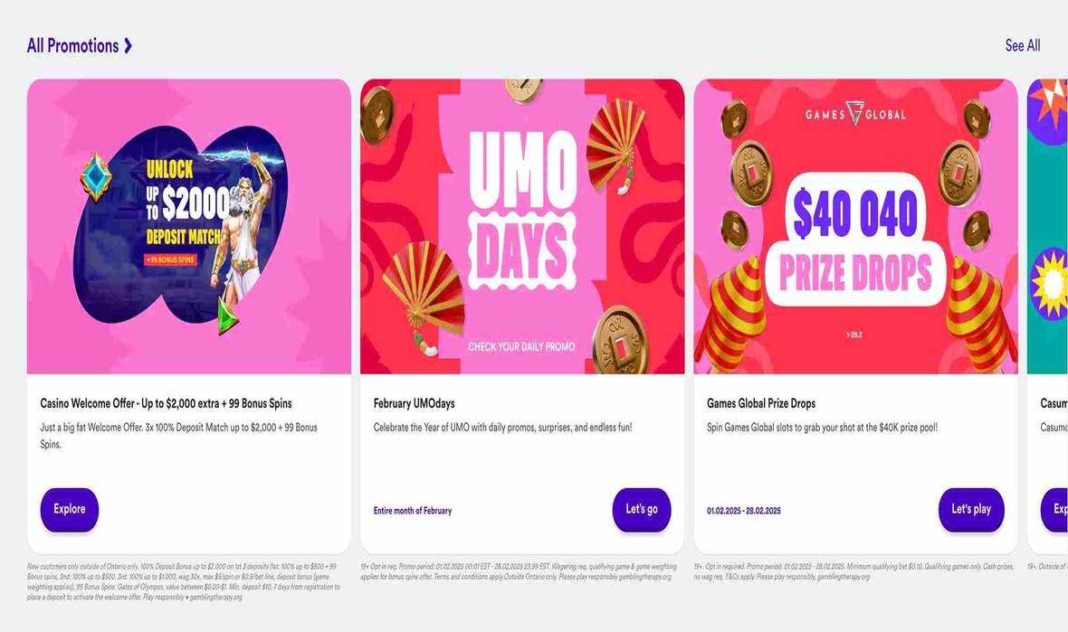Bonuses and Promotions at Casumo Casino