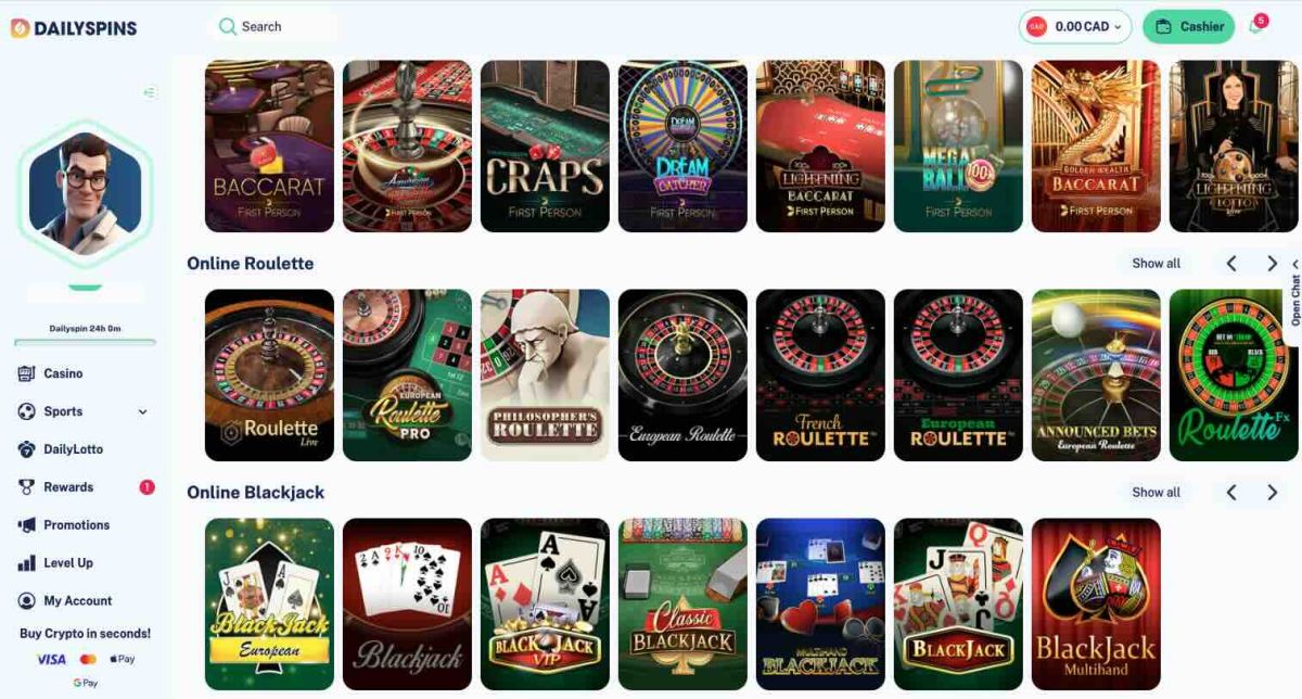 Dailyspins is a newer player in the online casino industry; however, its backing by the seasoned company Dama N.V. highlights its credibility. This casino has emerged as a notable destination for gambling enthusiasts, especially with its introduction of innovative crypto gaming options that have quickly attracted a substantial audience. Moreover, it supports traditional fiat currencies as well.