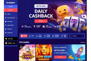 Evospin Casino – Lobby