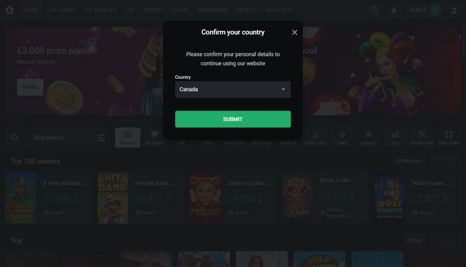 Leon Casino - Registration Process Step 3
