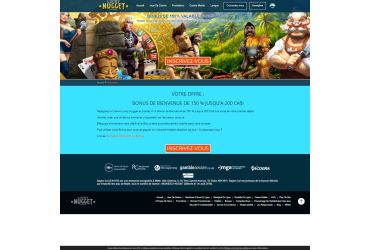 Page de promotion de Lucky Nugget Casino