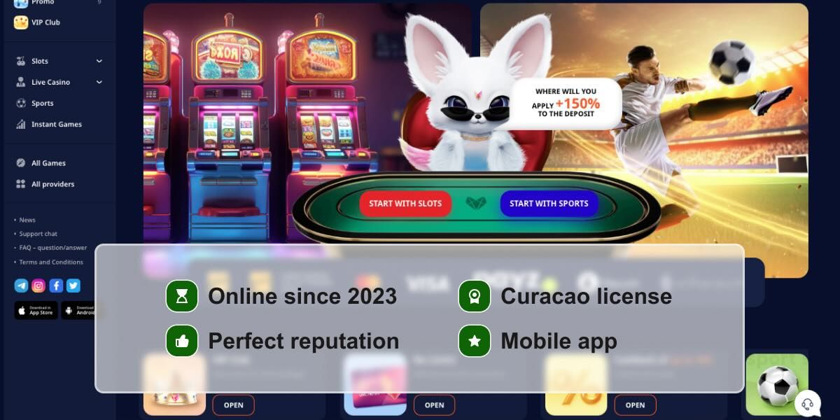 On the casino’s main page, navigate to the upper right corner and click on the Deposit section.