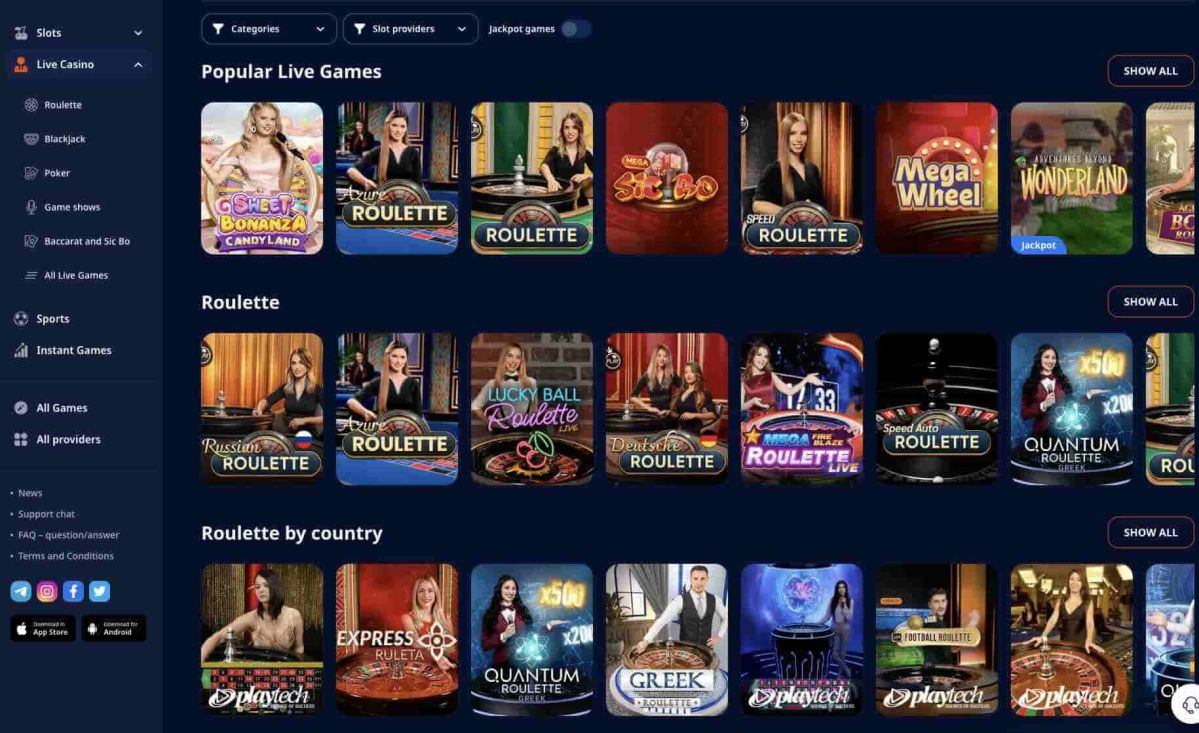 Upon visiting Monro Casino's official website, our goal was to evaluate the theme, organization of sections, and overall experience.