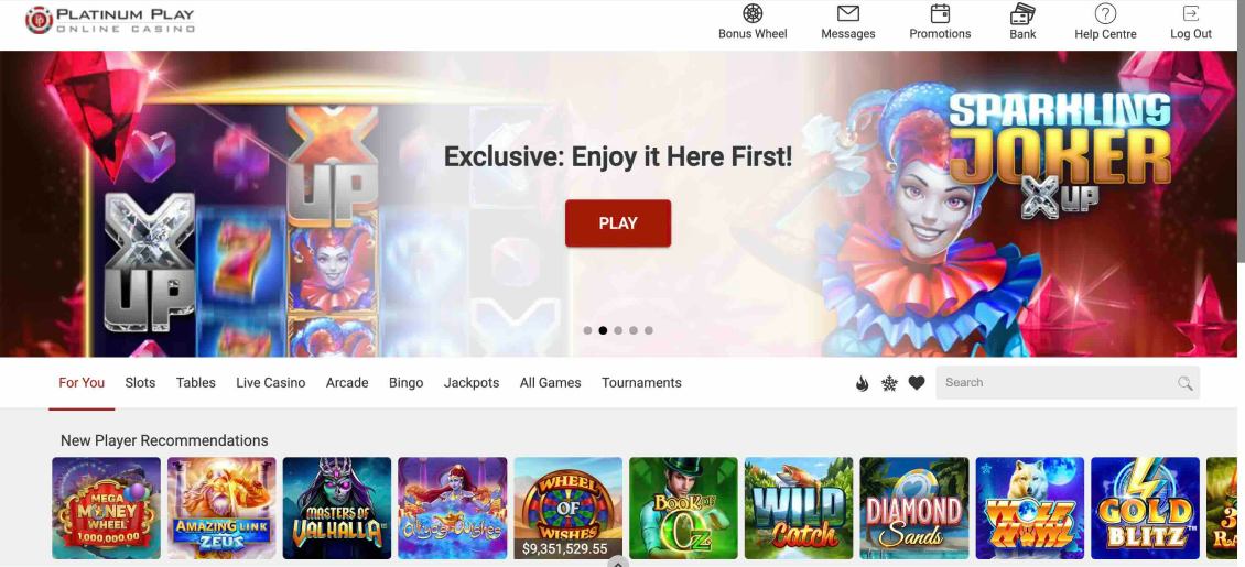 The demo mode at Platinum Play Casino is accessible exclusively after registration, and players can also add games to their favorites once their accounts are created.
