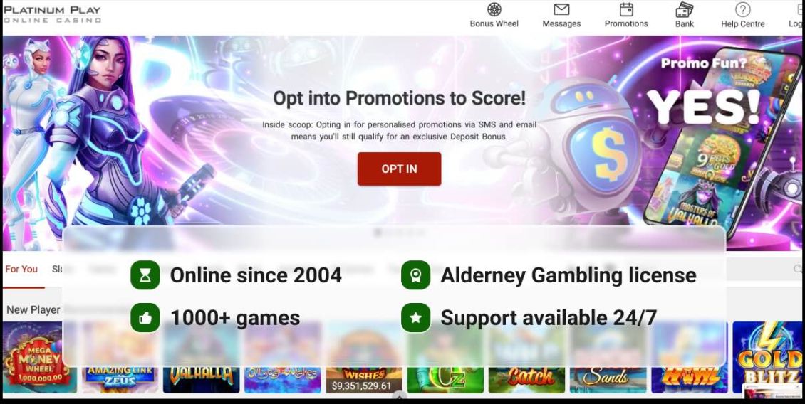 Step 6 of the registration process at Platinum Play Casino