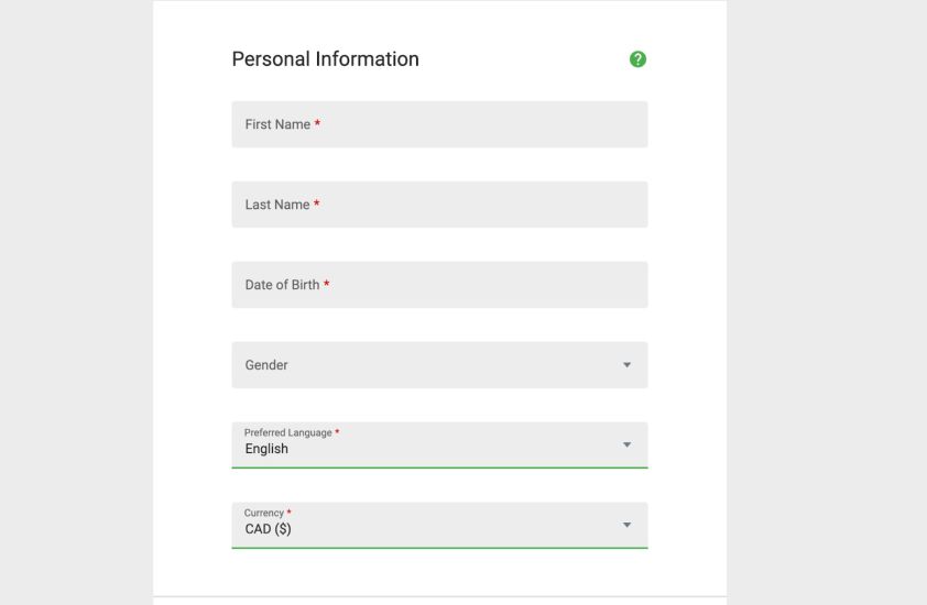 At the bottom of the registration page, I entered my home address and acknowledged that I agreed to the terms and conditions of the casino.