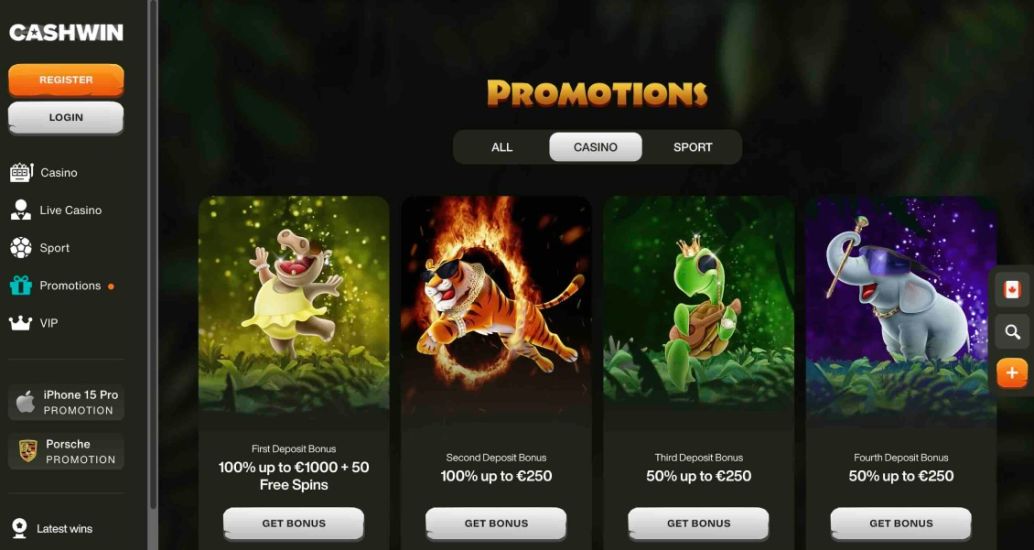 Promotional page image from Cashwin Casino.