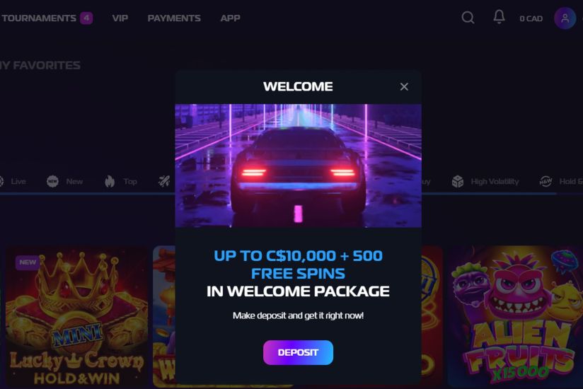 Screenshot showcasing the signup process at JohnVegas Casino - step 3